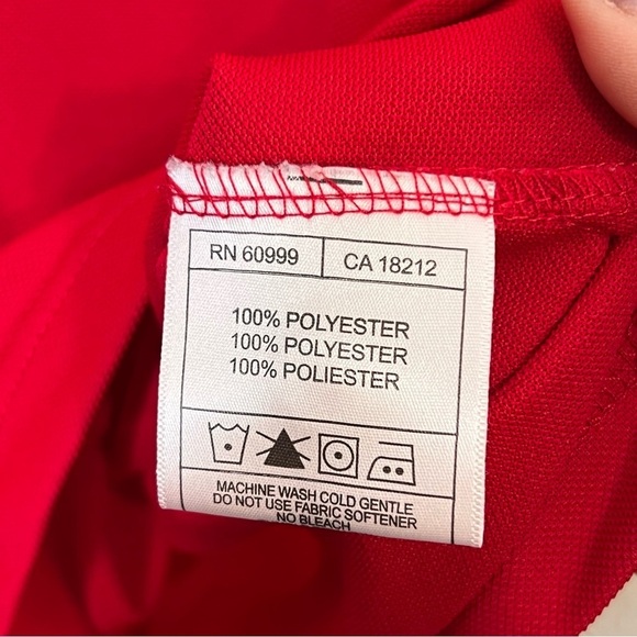 Houston Rockets Mens XXL Short Sleeve Polo Shirt Red Antigua - Picture 4 of 8